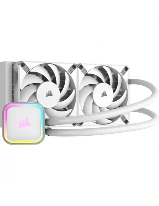 Corsair H100I Elite Processeur Refroidisseur de liquide tout-en-un 12 cm Blanc 1 pièce(s)