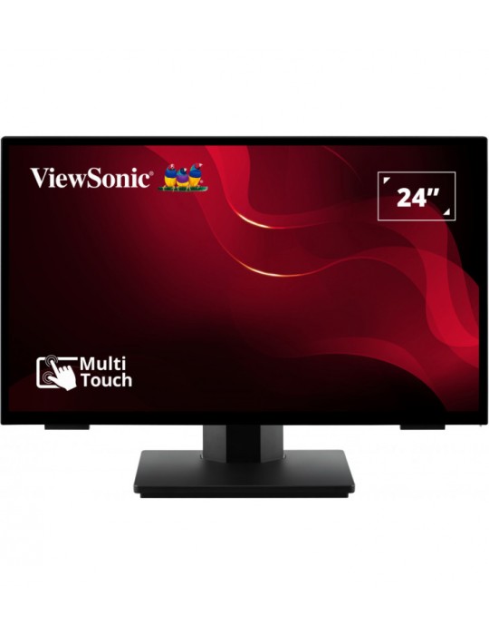 Viewsonic TD2465 affichage de messages Écran plat interactif 61 cm (24") LED 250 cd/m² Full HD Noir Écran tactile