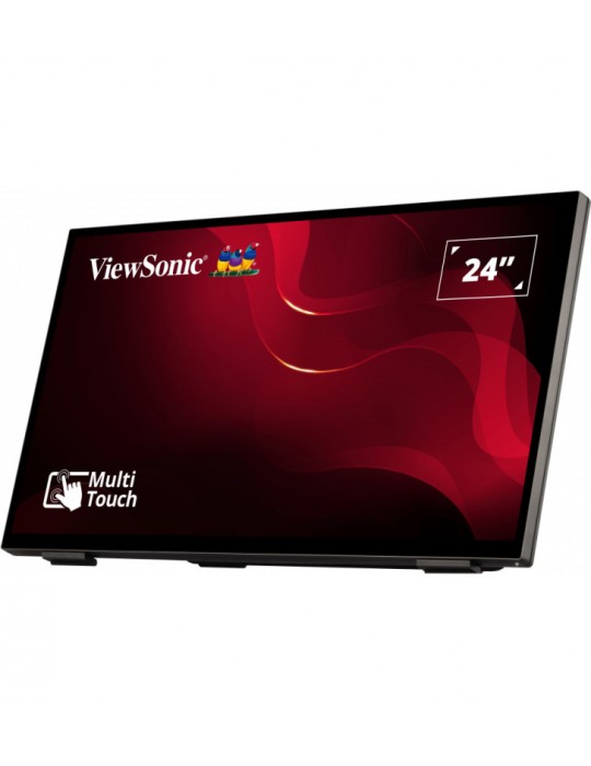 Viewsonic TD2465 affichage de messages Écran plat interactif 61 cm (24") LED 250 cd/m² Full HD Noir Écran tactile