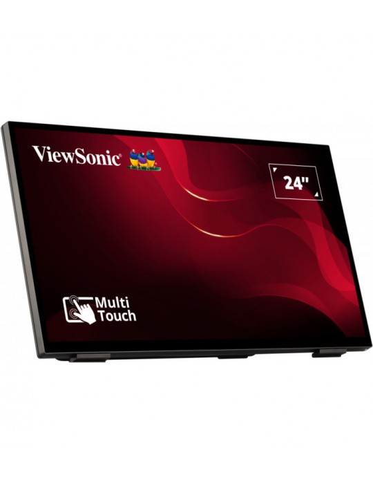 Viewsonic TD2465 affichage de messages Écran plat interactif 61 cm (24") LED 250 cd/m² Full HD Noir Écran tactile