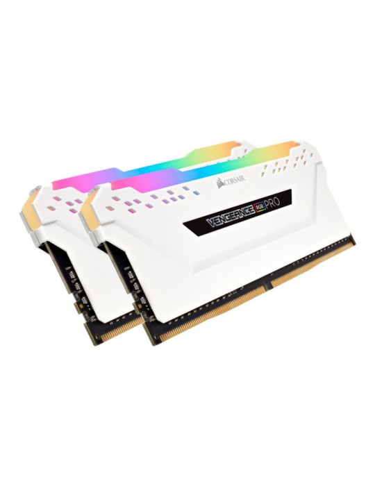 CORSAIR VENGEANCE RGB PRO SERIES 16 GO (2X 8 GO) DDR4 3200 MHZ - BLANC