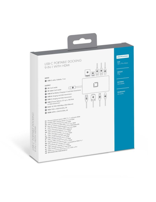 DICOTA Station d'accueil USB-C  9-in-1 + HDMI | DOTIRI