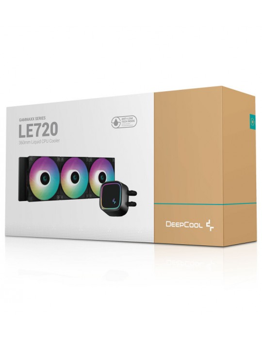 DeepCool LE720 Processeur Refroidisseur de liquide tout-en-un 12 cm Noir 1 pièce(s)