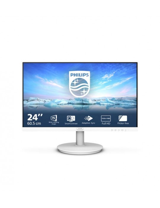 Philips V Line 241V8AW/00 LED display 60,5 cm (23.8") 1920 x 1080 pixels Full HD LCD Blanc