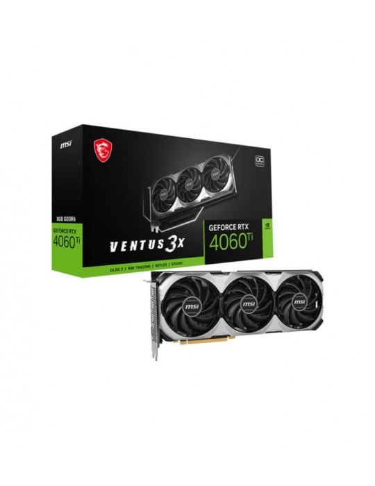 MSI VENTUS GeForce RTX 4060 Ti 3X E 8G OC NVIDIA 8 Go GDDR6