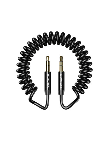 USAMS Câble Audio à ressort 1,2m (Noir)