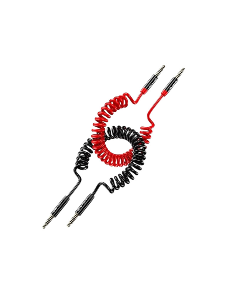 USAMS Câble Audio à ressort 1,2m (Noir) | DOTIRI