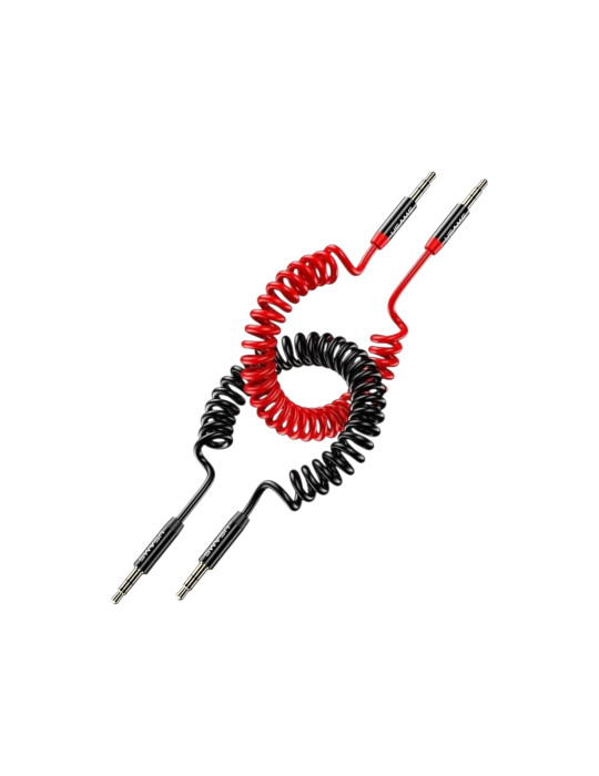 USAMS Câble Audio à ressort 1,2m (Noir) | DOTIRI