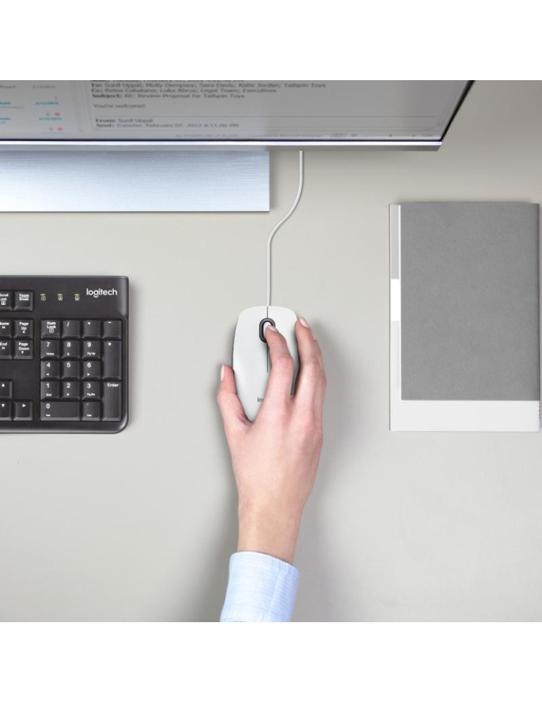 Logitech M100 USB Blanc