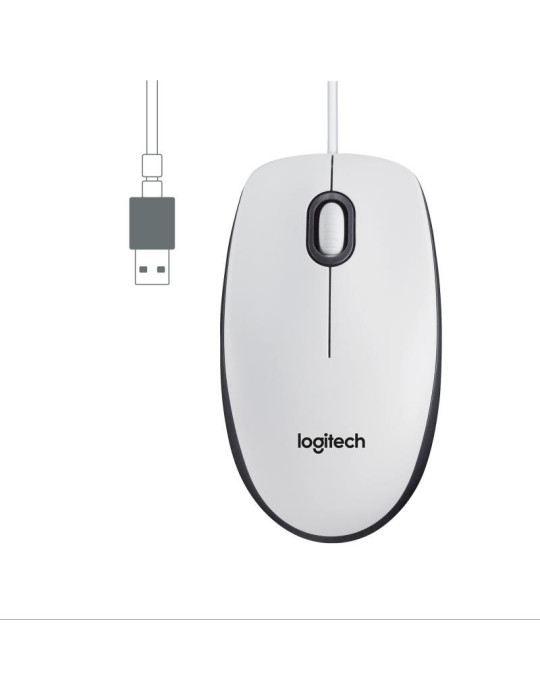 Logitech M100 USB Blanc