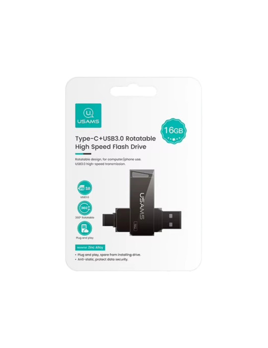 USAMS Clé USB 16 Go 2-en-1