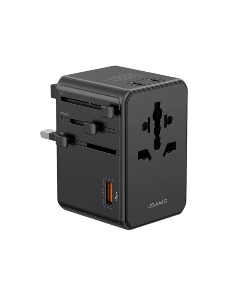 USAMS Chargeur Voyage Universel GaN 100W 4 Ports (US/AU/UK/EU)
