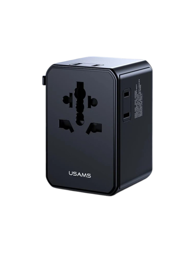 USAMS Chargeur Voyage Universel GaN 100W 4 Ports (US/AU/UK/EU)