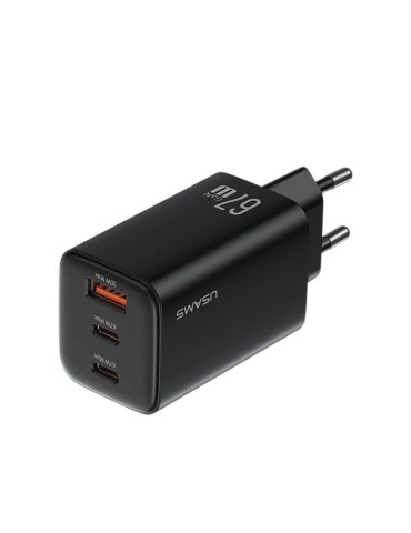 USAMS Chargeur Secteur GaN 67W 3 Ports