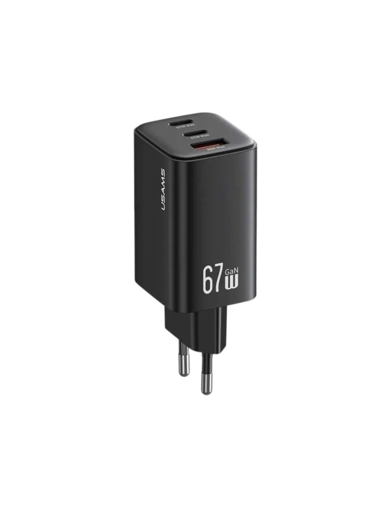 USAMS Chargeur Secteur GaN 67W 3 Ports