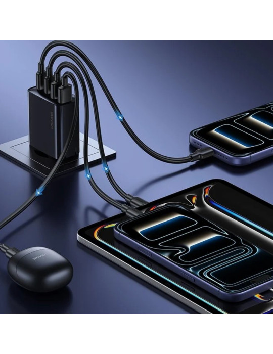 USAMS Chargeur Secteur GaN 40W 4 Ports
