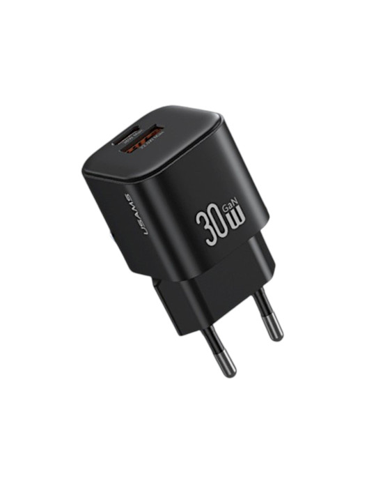 USAMS Mini Chargeur Secteur GaN 30W 2 Ports