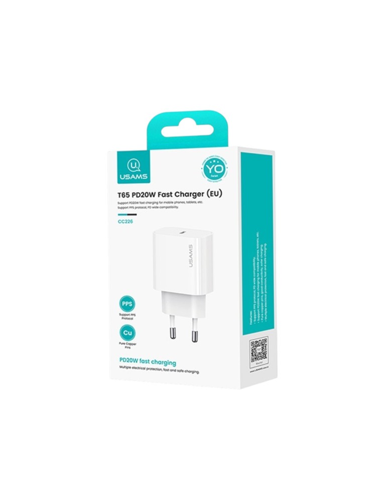 USAMS Chargeur Secteur USB-C 20W