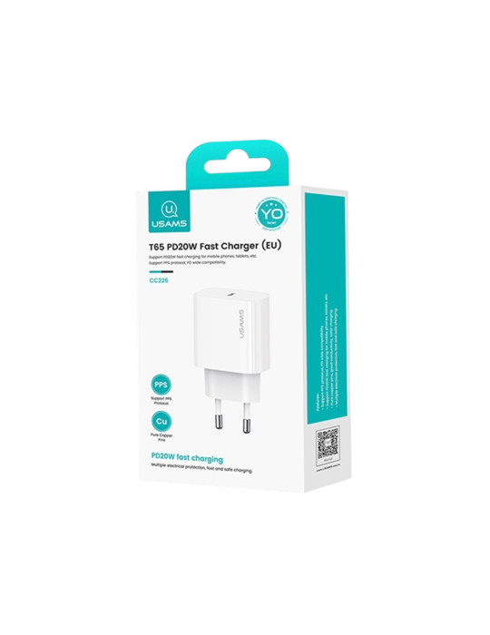 USAMS Chargeur Secteur USB-C 20W