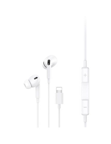 USAMS Ecouteurs Filaires Lightning 1,2m (Blanc)