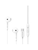 USAMS Ecouteurs Filaires Numérique USB-C 1,2m (Blanc)