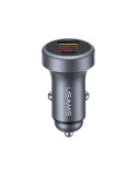USAMS Chargeur Voiture en Aluminium 45W 2 ports