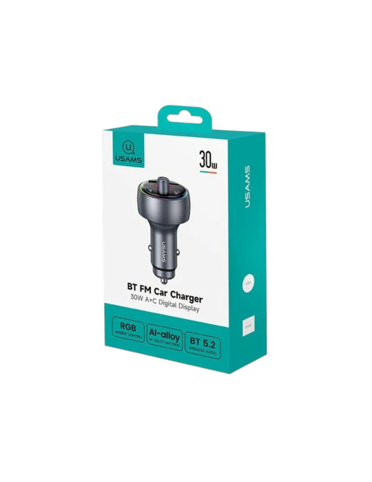USAMS Chargeur Voiture 30W 2 ports