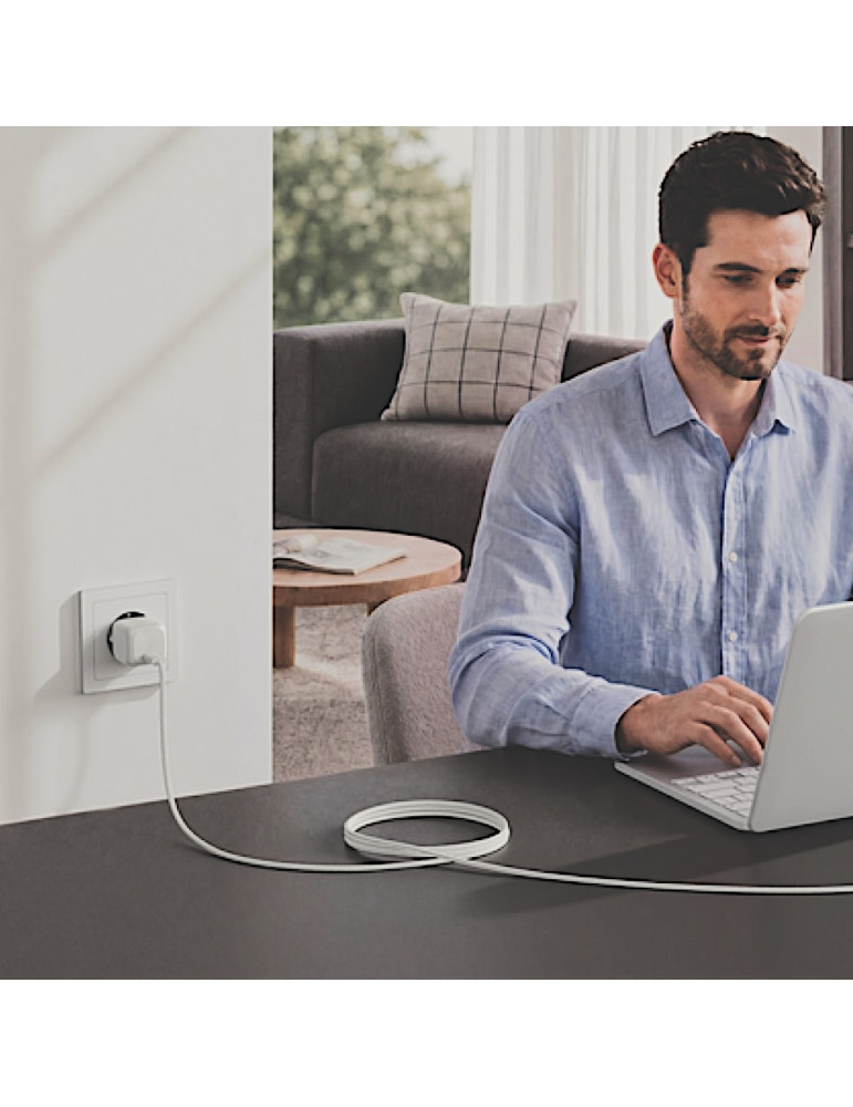 BELKIN Chargeur Secteur 30W + Câble USB-C vers USB-C 2m (Argent)