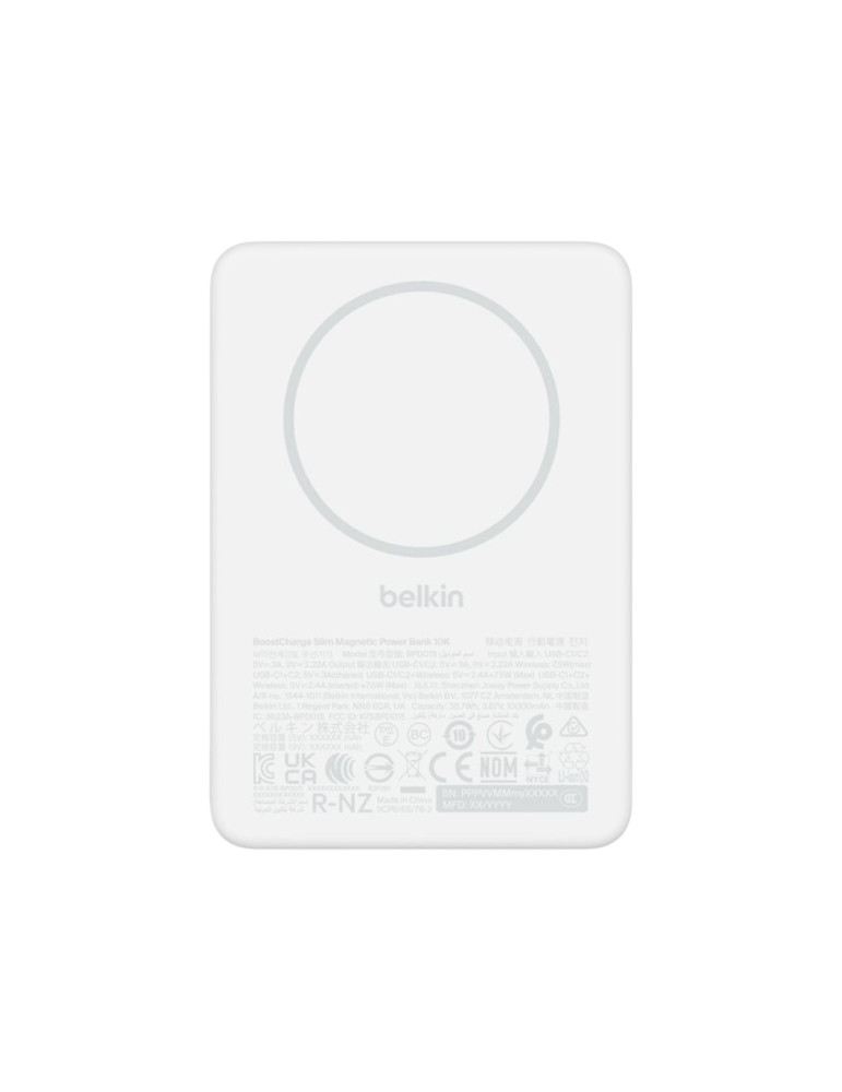 BELKIN PowerBank MagSafe USB-C 10 000 mAh 7,5W (Blanc)