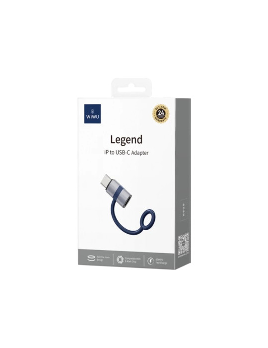 WIWU Adaptateur Lightning vers USB-C (Gris)