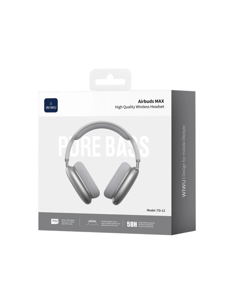 WIWU Casque Bluetooth Max (Argent)