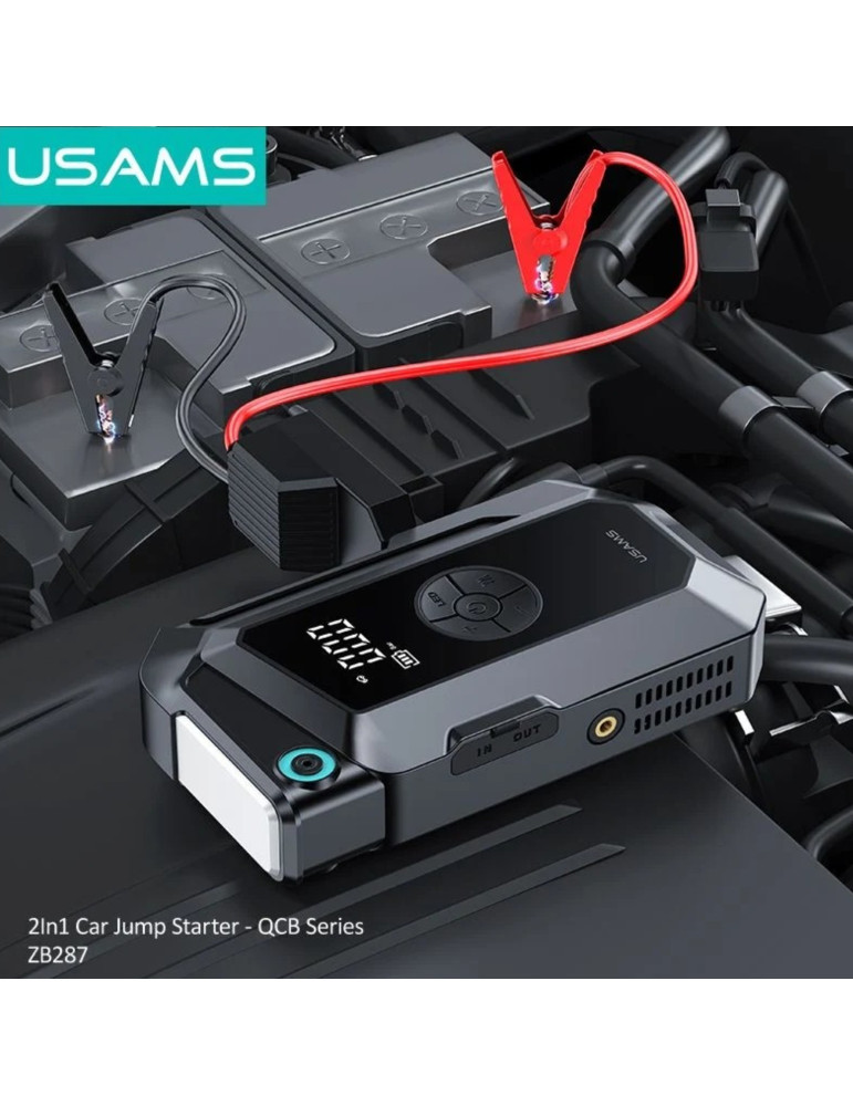 USAMS Démarreur Batterie 2-en-1 60W/PowerBank 8 000 mAh