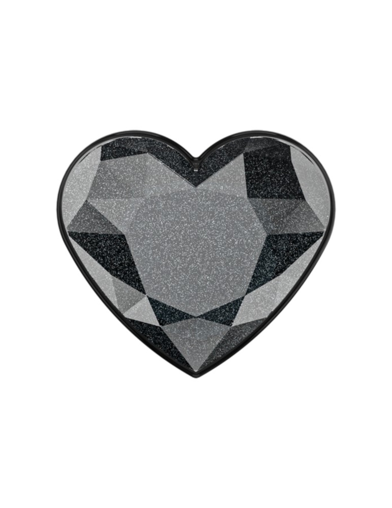 POPSOCKET PopGrip Cristal Cœur Noir Pailleté