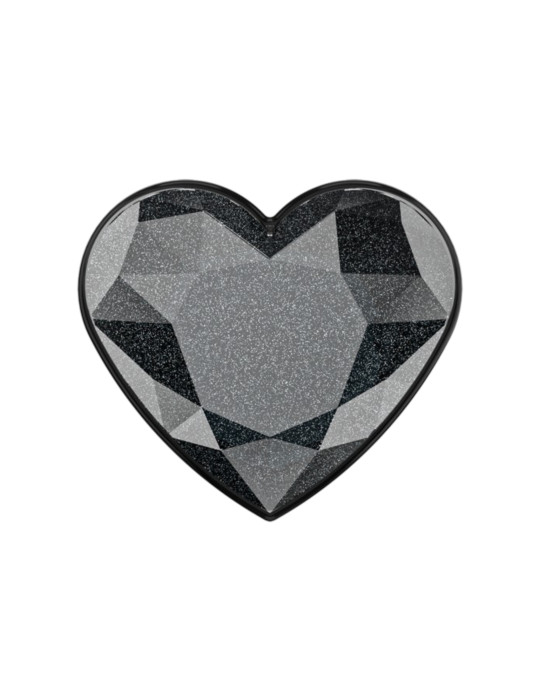 POPSOCKET PopGrip Cristal Cœur Noir Pailleté