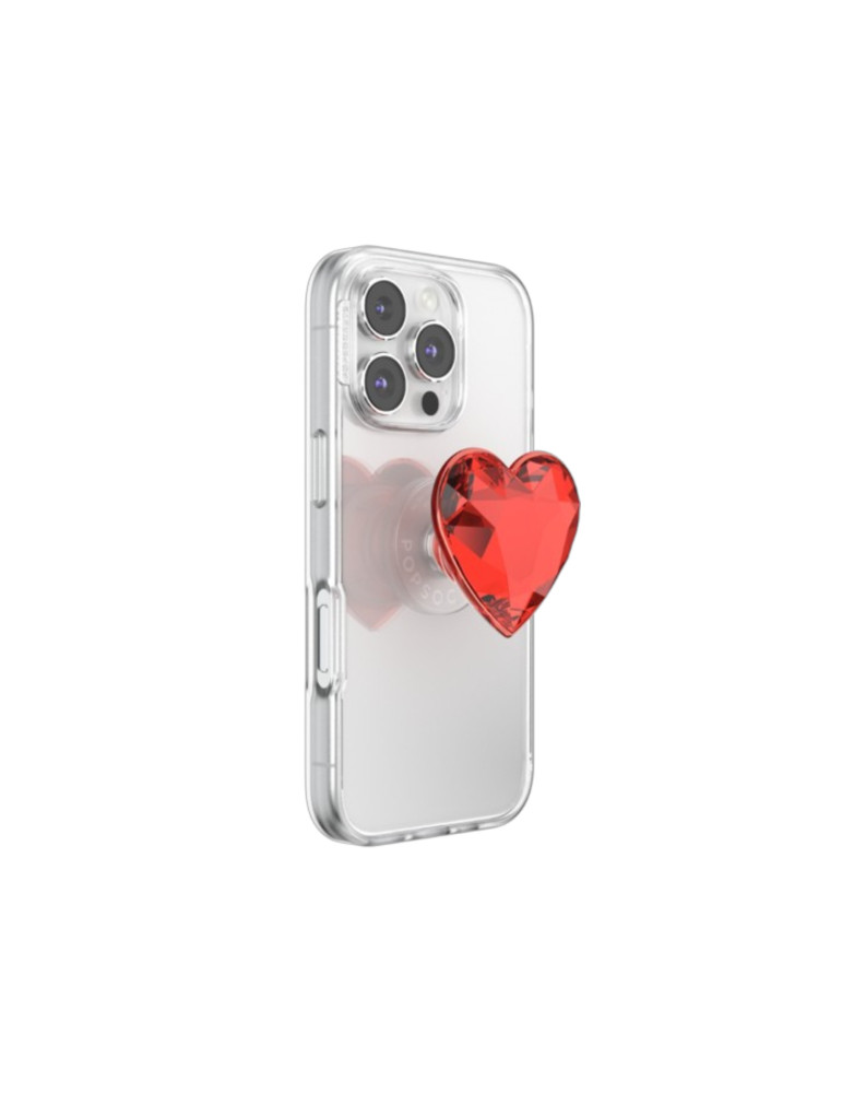 POPSOCKET PopGrip Cristal Cœur Rouge