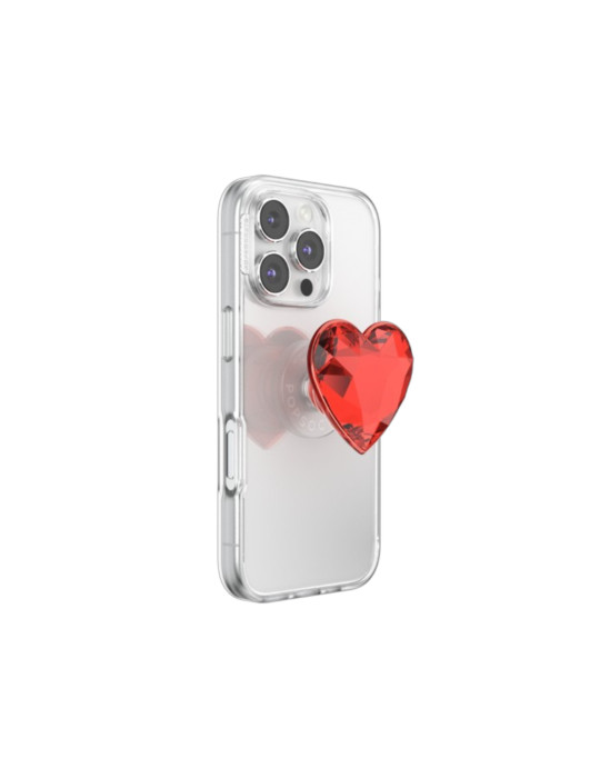 POPSOCKET PopGrip Cristal Cœur Rouge