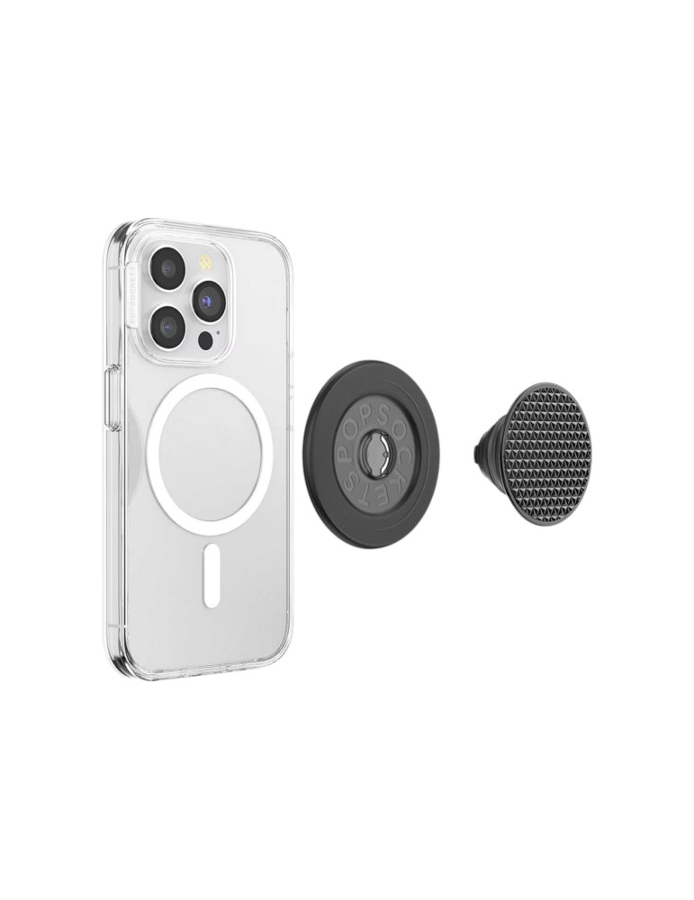 POPSOCKET PopGrip Alum Knurled Noir