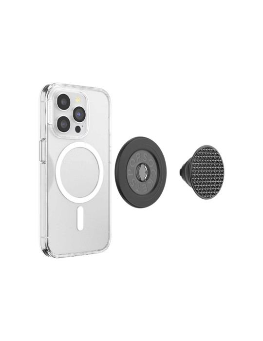 POPSOCKET PopGrip Alum Knurled Noir