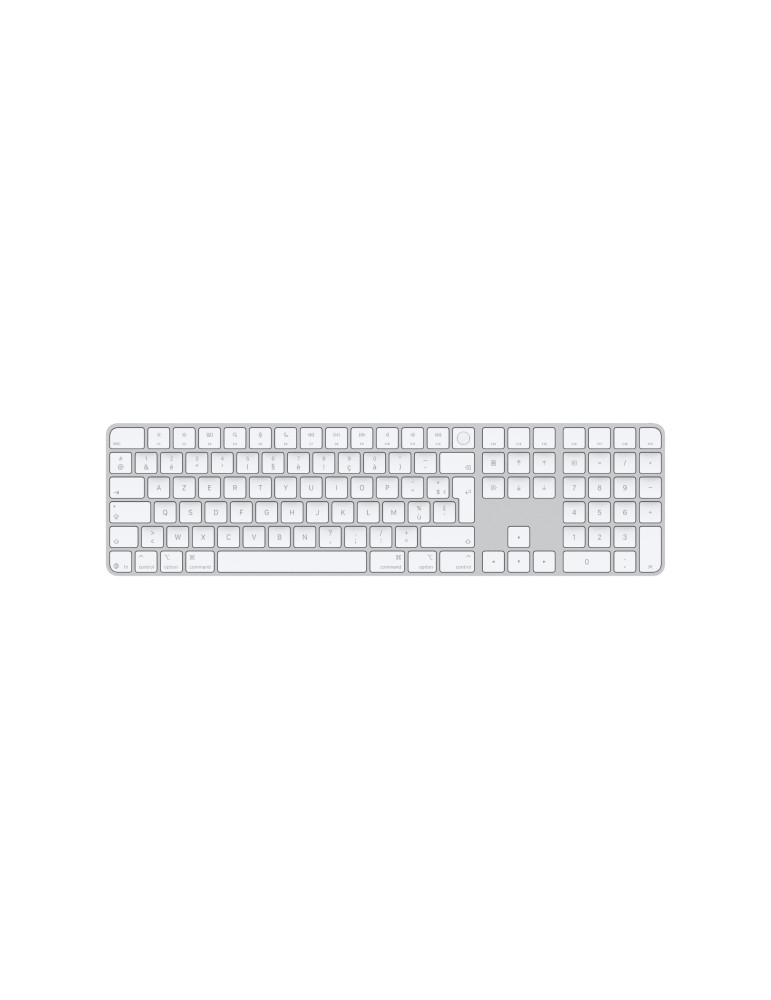 Apple Magic Keyboard Bluetooth/USB-C avec Touch ID (AZERTY) (Touches Blanches)