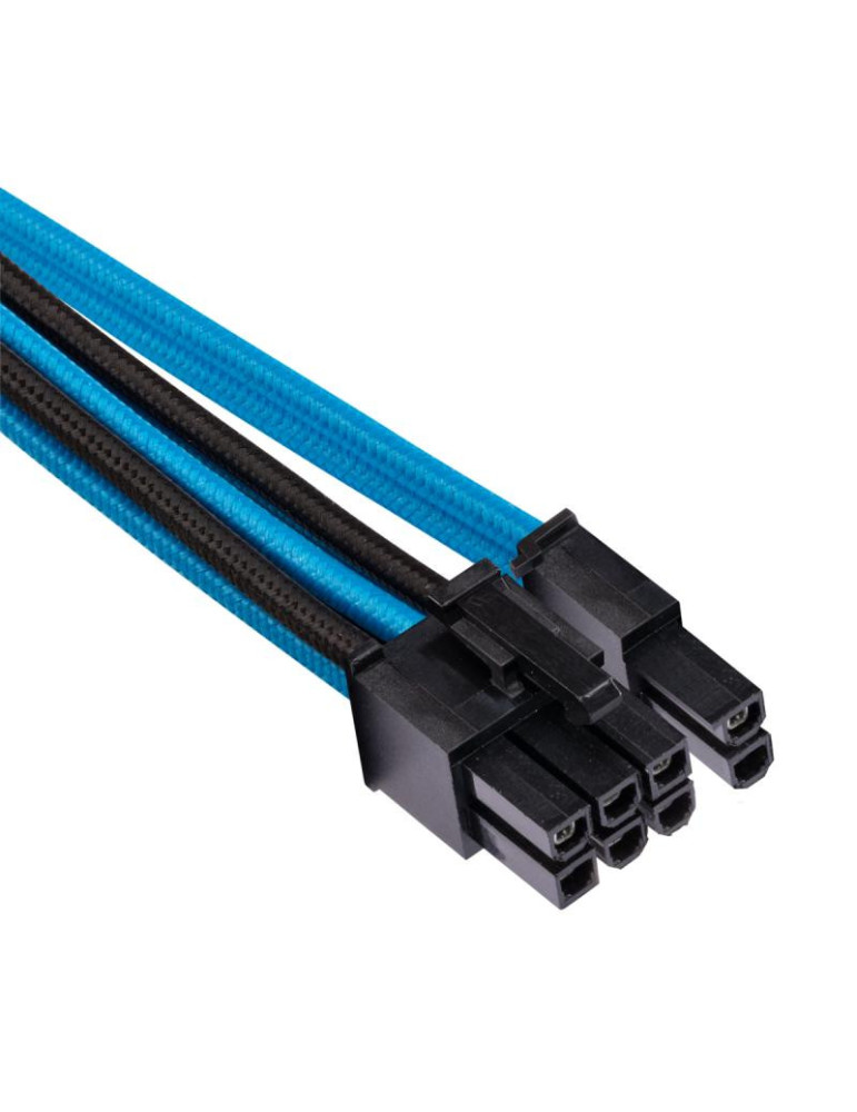 CORSAIR Premium m Sleeved Split PCIe T4 Bleu/Noir | DOTIRI