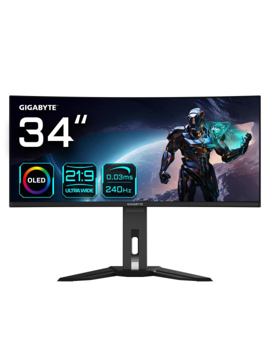 GIGABYTE Moniteur de jeu courbé OLED WQHD | DOTIRI