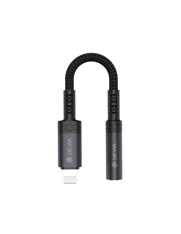 DEVIA Adaptateur Lightning vers Jack 3.5mm (Noir) (EC090)