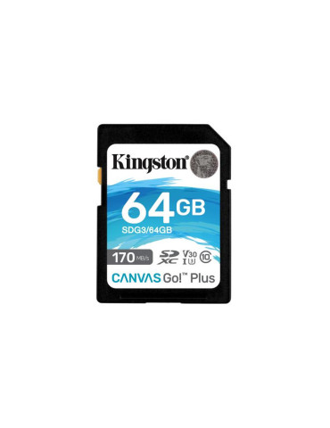 KINGSTON 64GB SDXC Canvas Go Plus *SDG3/64GB