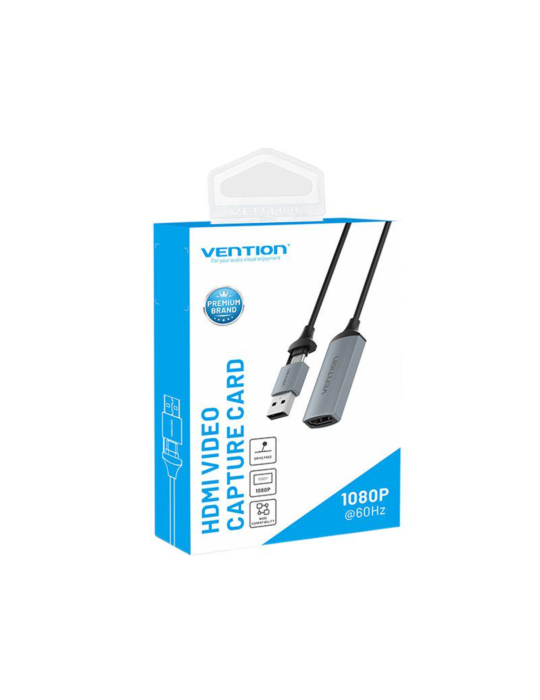 VENTION Carte de Capture Vidéo HDMI-A vers USB-C/USB-A 0,1m (Gris)
