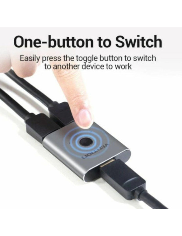 VENTION Commutateur HDMI 2 ports Bidirectionnel (Argent)