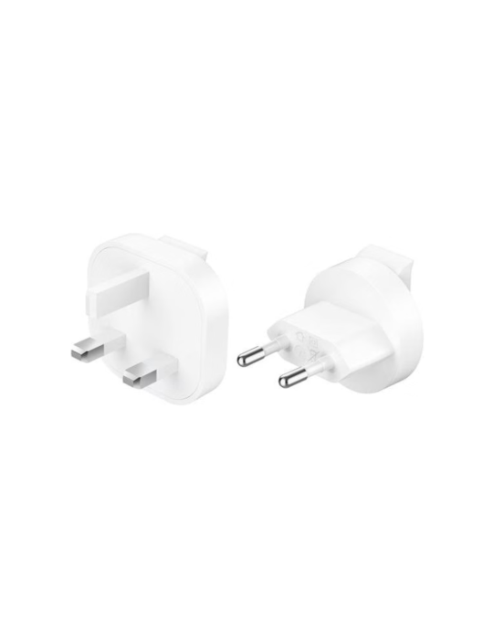 BELKIN Chargeur Secteur GaN 3 Ports 100W Avec Adaptateur Voyage (Blanc)