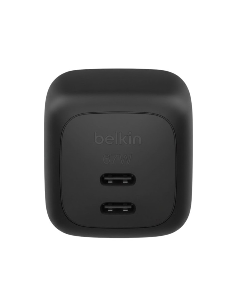 BELKIN Chargeur Secteur GaN 2 Ports USB-C 67W (Noir)