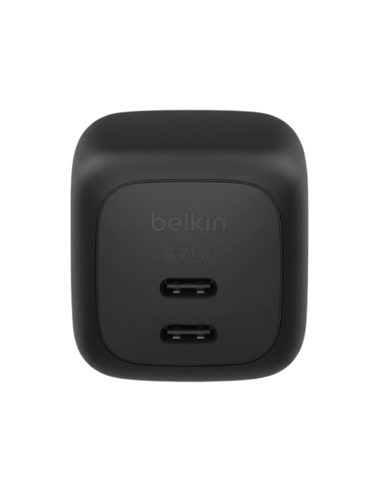 BELKIN Chargeur Secteur GaN 2 Ports USB-C 67W (Noir)