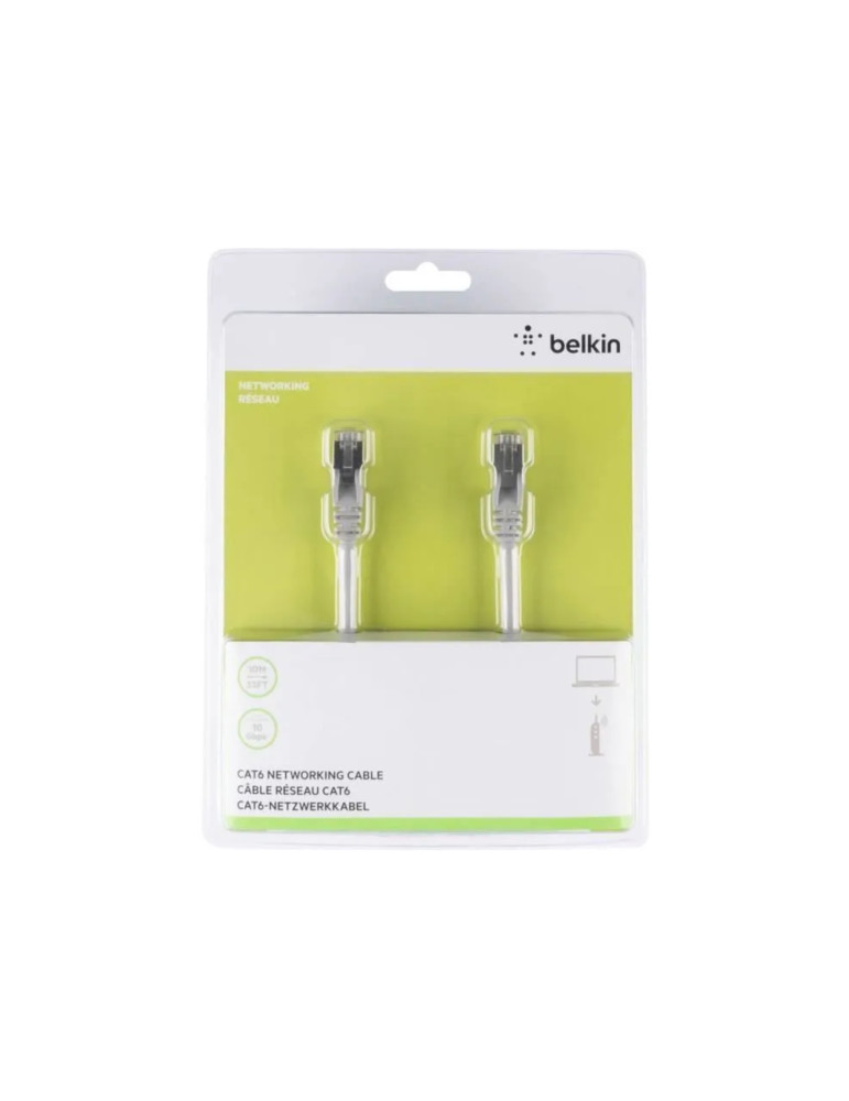 BELKIN Câble Ethernet CAT6 10m (Gris) | DOTIRI