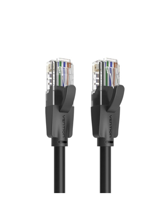 VENTION Câble de Brassage RJ45 UTP Cat.6 (0,5m) (Noir)